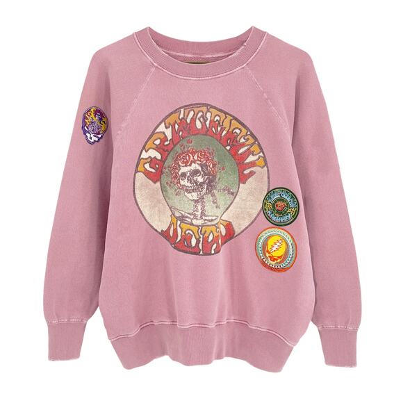 MADEWORN Grateful Dead Shrunken Sweatshirt in Petal M - Picture 1 of 13